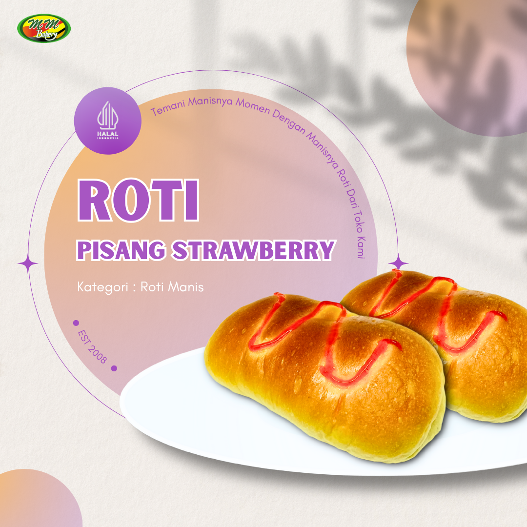 Roti Pisang Strawberry